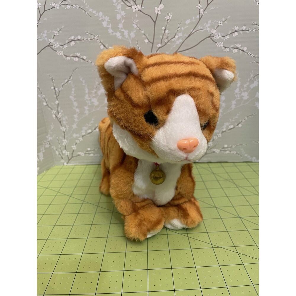 Smalody Interactive Orange Tabby Kitten Cat Plush Sound Walking Stuffed Animal